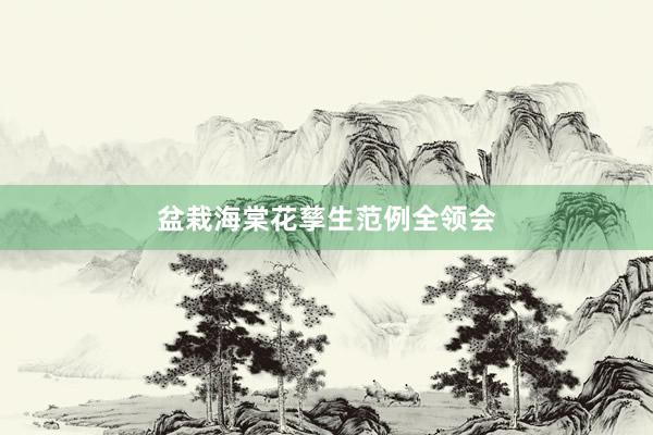 盆栽海棠花孳生范例全领会